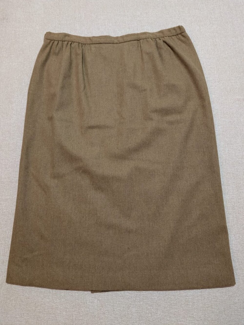 Vintage Pendleton Plus 100% Virgin Wool Brown Pencil Skirt 20W Side Slit - Picture 3 of 9